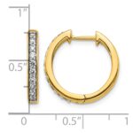 10k Diamond Hinged Hoop Earrings - Image 4