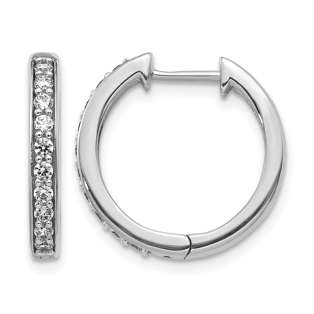 EM4264-040-WA.jpg 14k White Gold Diamond Hinged Hoop Earrings - Image 1