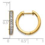 10k Diamond Hinged Hoop Earrings - Image 4