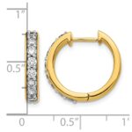 14k Diamond Hinged Hoop Earrings - Image 4