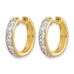 10k Diamond Hinged Hoop Earrings - Image 2