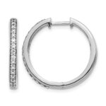 14k White Gold 1/3 carat Lab Grown Diamond VS/SI+ G+ Complete Hinged Hoop Earrings