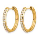14k Diamond Hinged Hoop Earrings - Image 2