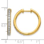 14k Diamond Hinged Hoop Earrings - Image 4