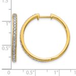 10k Diamond Hinged Hoop Earrings - Image 2