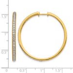 14k Diamond Hinged Hoop Earrings - Image 4