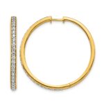 14k Diamond Hinged Hoop Earrings