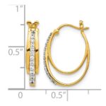 10k Diamond Hoop Earrings - Image 2
