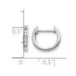 14k White Gold 1/8 carat Lab Grown Diamond VS/SI+ G+ Complete Hinged Hoop Earrings - Image 4