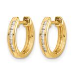14k Diamond Hinged Hoop Earrings - Image 2