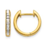 10k Diamond Hinged Hoop Earrings