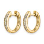 14k Diamond Hinged Hoop Earrings - Image 2