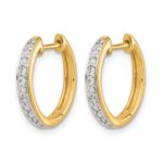 10k Diamond Complete Hinged Hoop Earrings - Image 2
