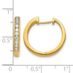 10k Diamond Hinged Hoop Earrings - Image 4