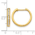 10k Diamond Hinged Hoop Earrings - Image 4