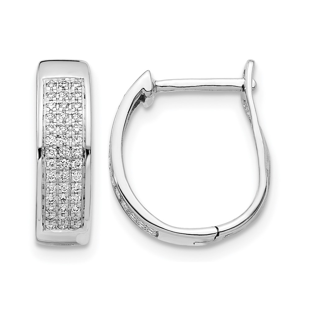 EM5379-020-WA.jpg 14k White Gold Diamond Hinged Oval Hoop Earrings - Image 1
