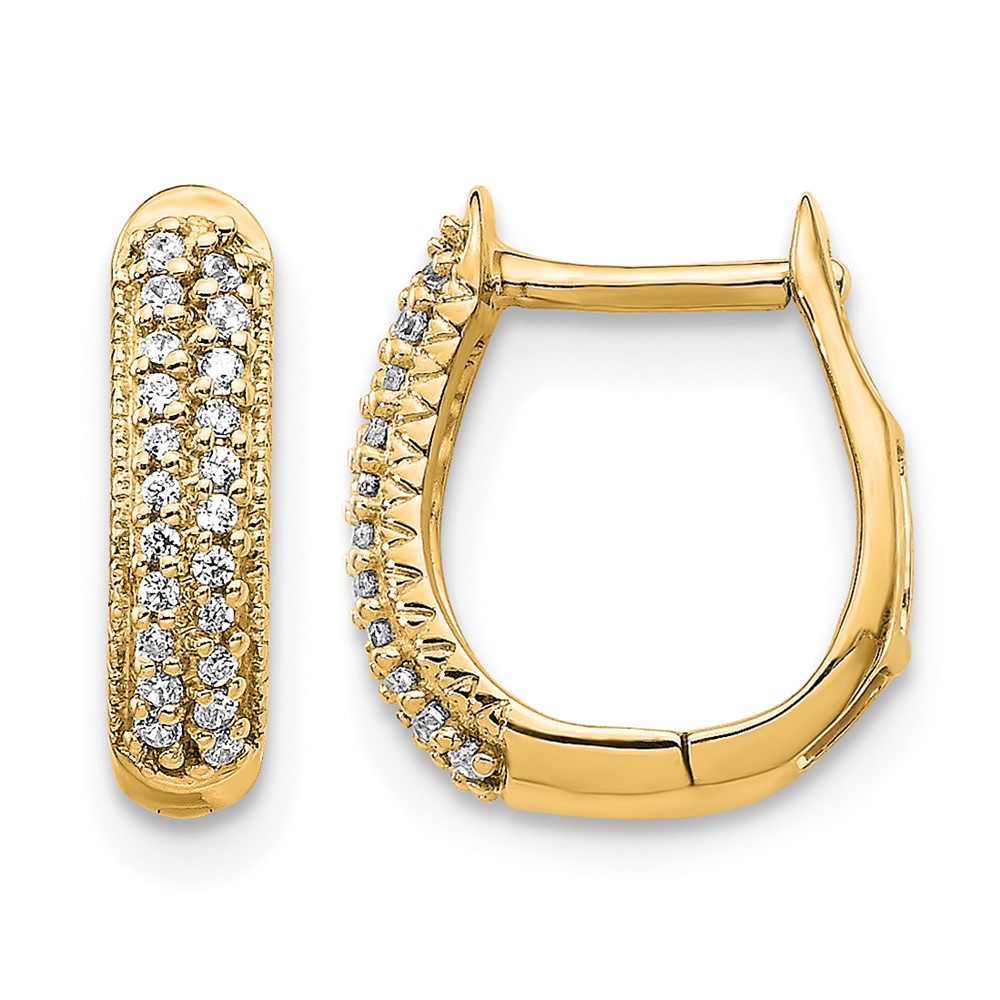EM5385-016-1YA.jpg 10k Polished Diamond Hinged Hoop Earrings - Image 1