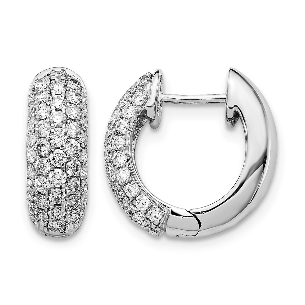 EM5391-100-WA.jpg 14k White Gold Diamond Hinged Hoop Earrings - Image 1