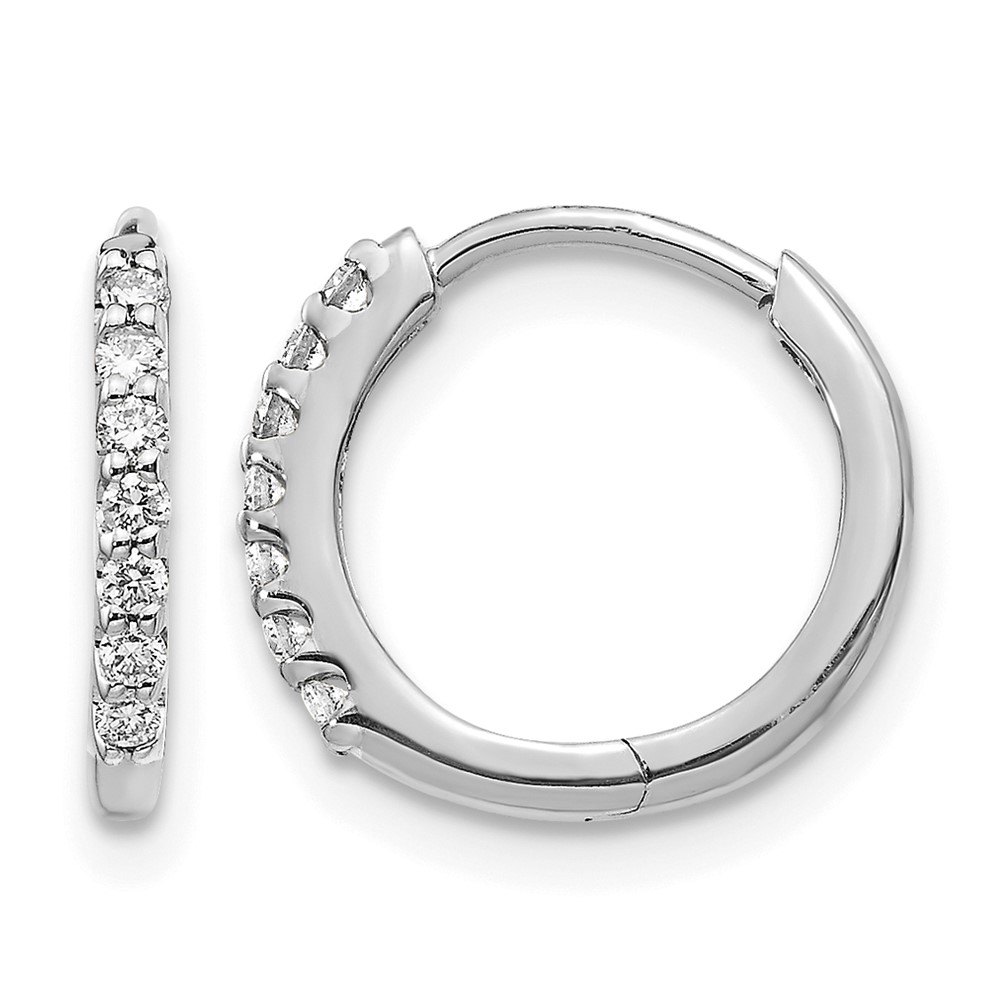 EM5394-016-1WA.jpg 10k White Gold Diamond Hinged Hoop Earrings - Image 1