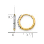 10k Diamond Hinged Hoop Earrings - Image 4