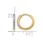 14k Diamond Hinged Hoop Earrings - Image 4