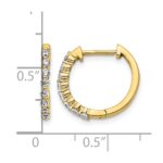 14k 1/3 carat Lab Grown Diamond VS/SI+ G+ Complete Hinged Hoop Earrings - Image 4