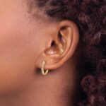 14k Diamond Hinged Hoop Earrings - Image 3