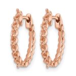 14k Rose Oval Hinged Hoop Earring Mountings - Image 2