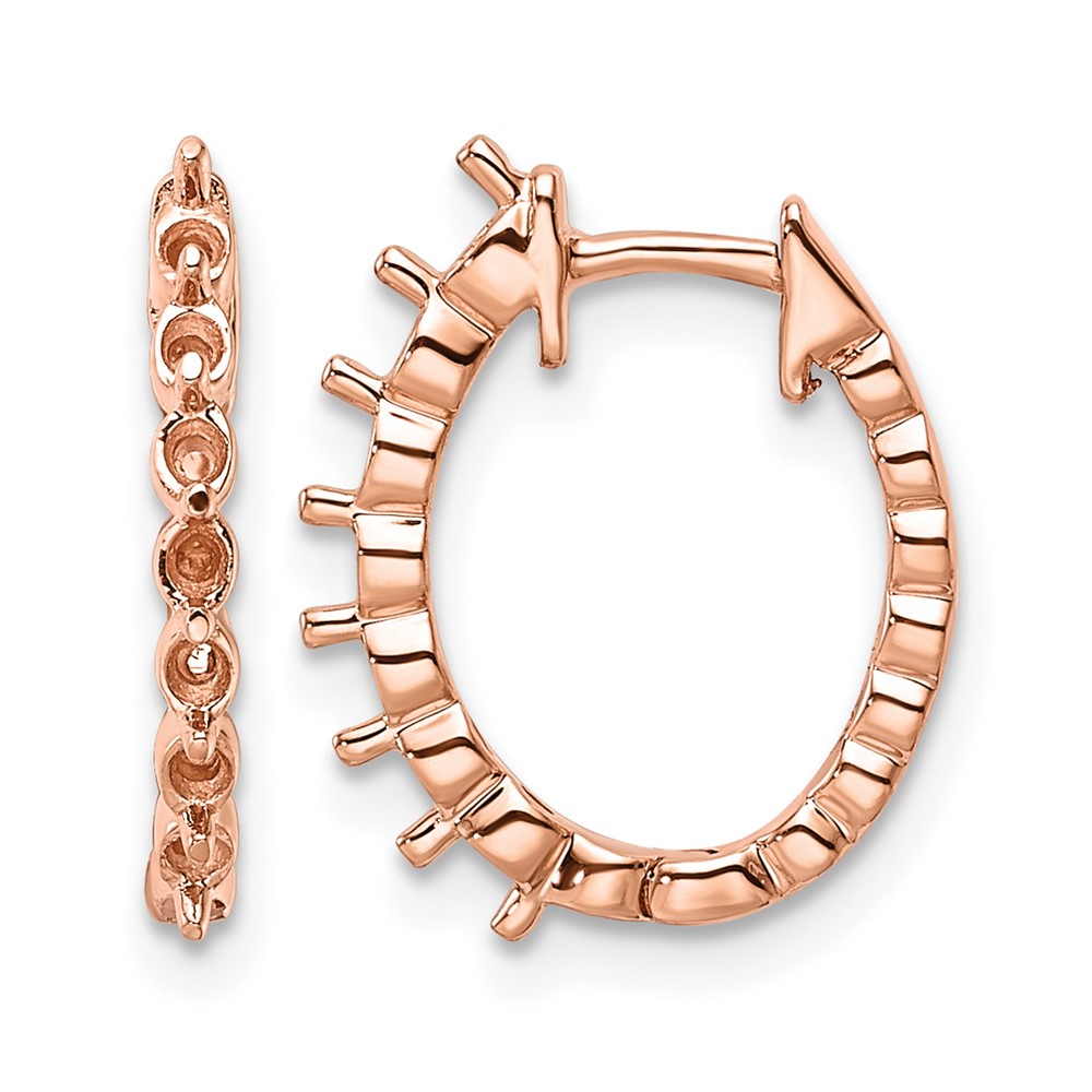 EM5409-050-R.jpg 14k Rose Oval Hinged Hoop Earring Mountings - Image 1