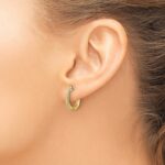 14k Diamond Hinged Hoop Earrings - Image 3