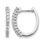 14k White Gold 1/3 carat Lab Grown Diamond VS/SI+ G+ Complete Hinged Hoop Earrings