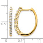 14k Diamond Hinged Hoop Earrings - Image 4