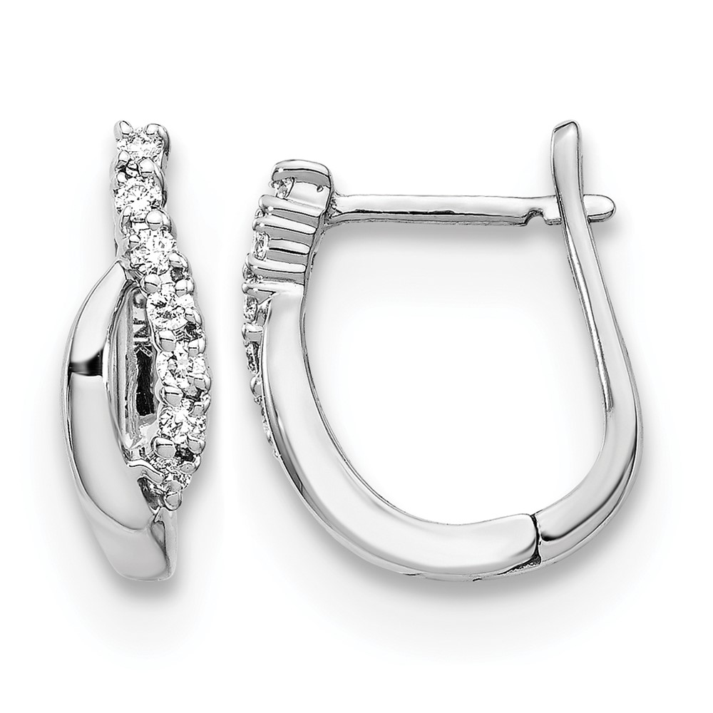 EM5414-013-WA.jpg 14k White Gold Diamond Hinged Earrings - Image 1