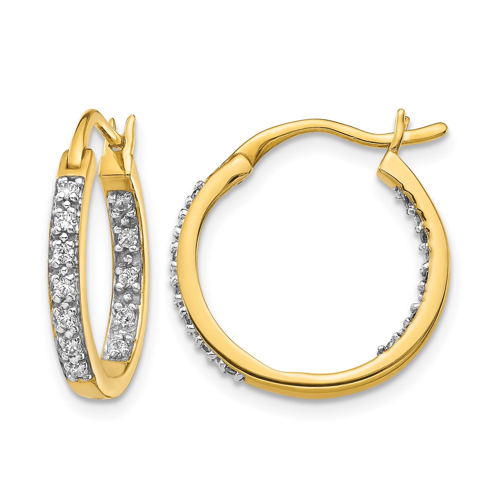 EM5423-025-YA.jpg 14k Diamond In/Out Hoop Earrings - Image 1