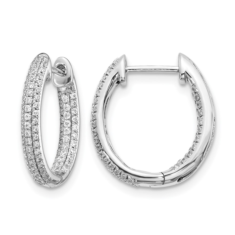 EM5438-062-WA.jpg 14k White Gold Diamond In/Out Hinged Hoop Earrings - Image 1