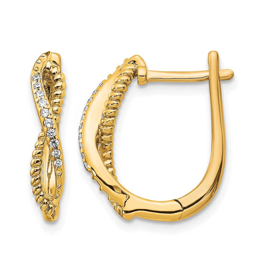 EM5442-007-YA.jpg 14k Diamond and Twisted Rope Hinged Post Earrings - Image 1