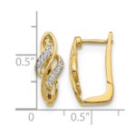 14k Diamond Hinged Hoop Earrings - Image 4
