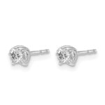 14k White Gold 1/5 carat Lab Grown Diamond VS/SI+ G+ Stud Post Earrings - Image 2