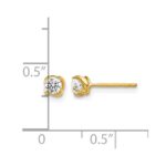 14k 1/3 carat Diamond Post Earrings - Image 2