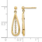 10k Diamond Teardrop Post Earrings - Image 2