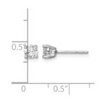 14k White Gold 1/2 carat Lab Grown Diamond VS/SI+ G+ Post Earrings - Image 4
