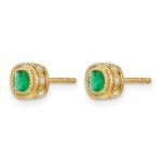 10k Emerald and Diamond Earrings - Image 2