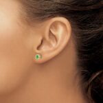 10k Emerald and Diamond Earrings - Image 3