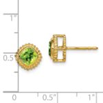 14k Cushion Peridot Earrings - Image 4