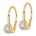 14k 3/4 carat Lab Grown Diamond VS/SI+ G+ Complete Drop Leverback Earrings - Image 2