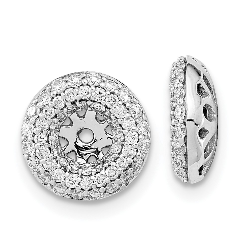 EM8575-050-WA.jpg 14k White Gold 1/2 carat Diamond Double Circle Earring Jackets - Image 1