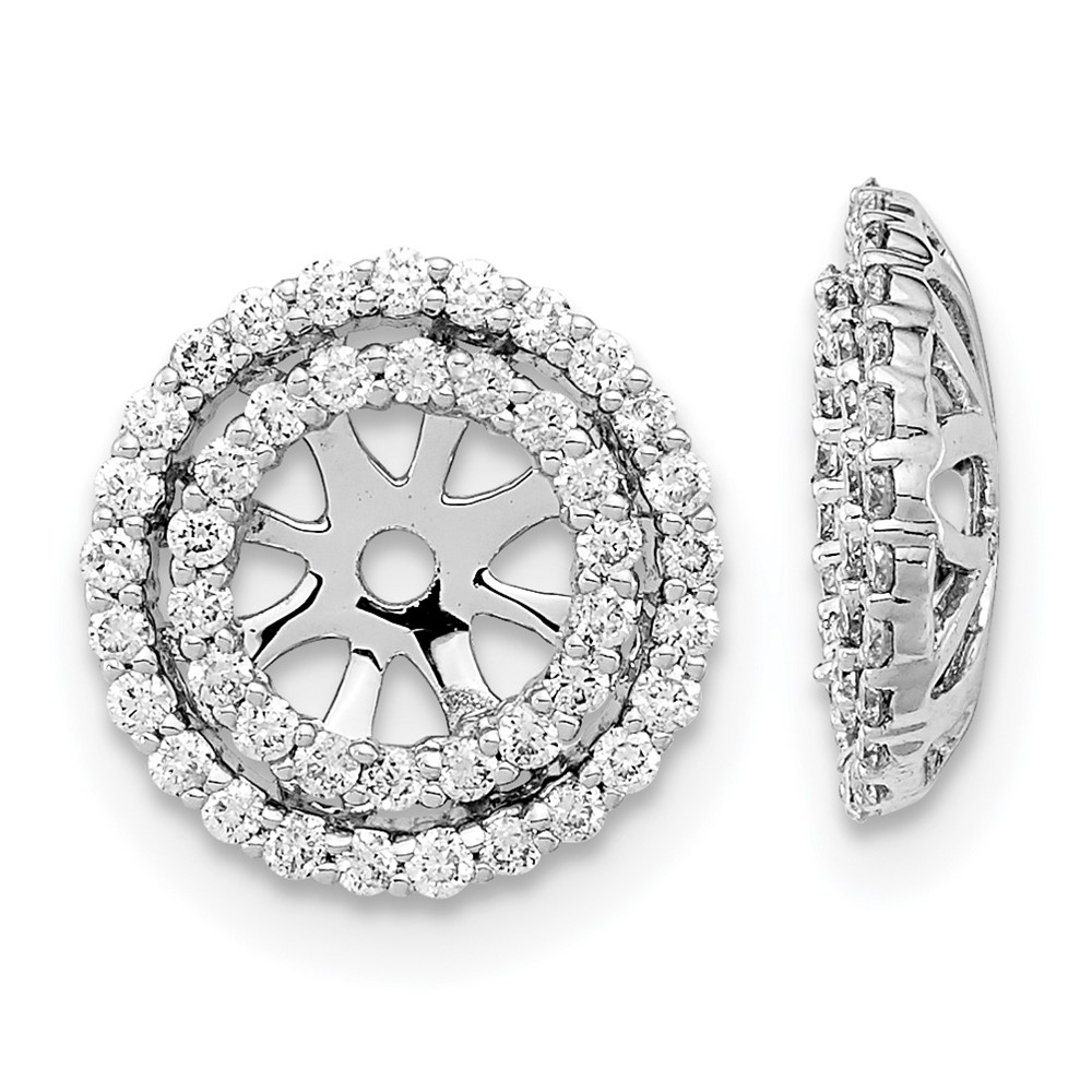EM8576-045-WA.jpg 14k White Gold 3/8 carat Diamond Double Circle Earring Jackets - Image 1