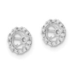 10k White Gold Diamond Earring Jackets - Image 2