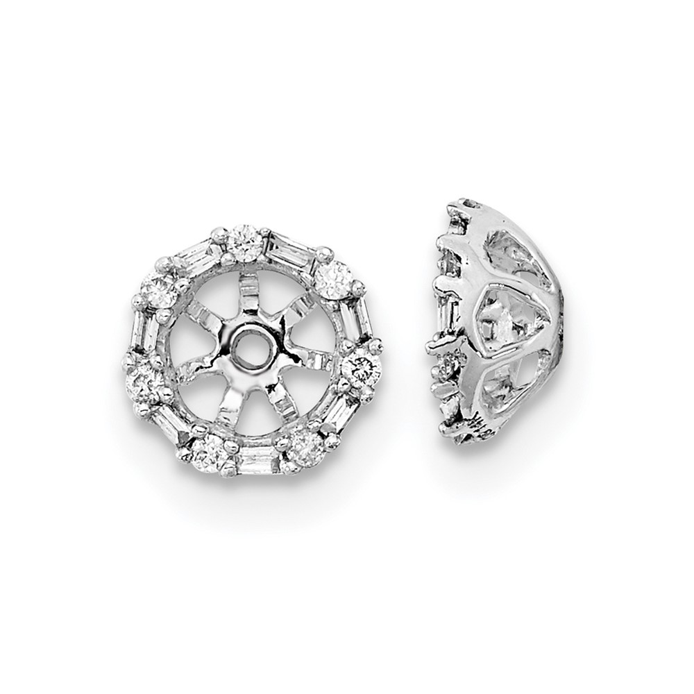 EM8579-007-WA.jpg 14k White Gold 1/10 carat Diamond Circle Earring Jackets - Image 1