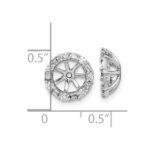 10k White Gold Diamond Earring Jackets - Image 4